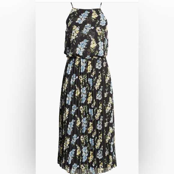 Floral Pleated Midi Dress - Like New! - Picture 1 of 4